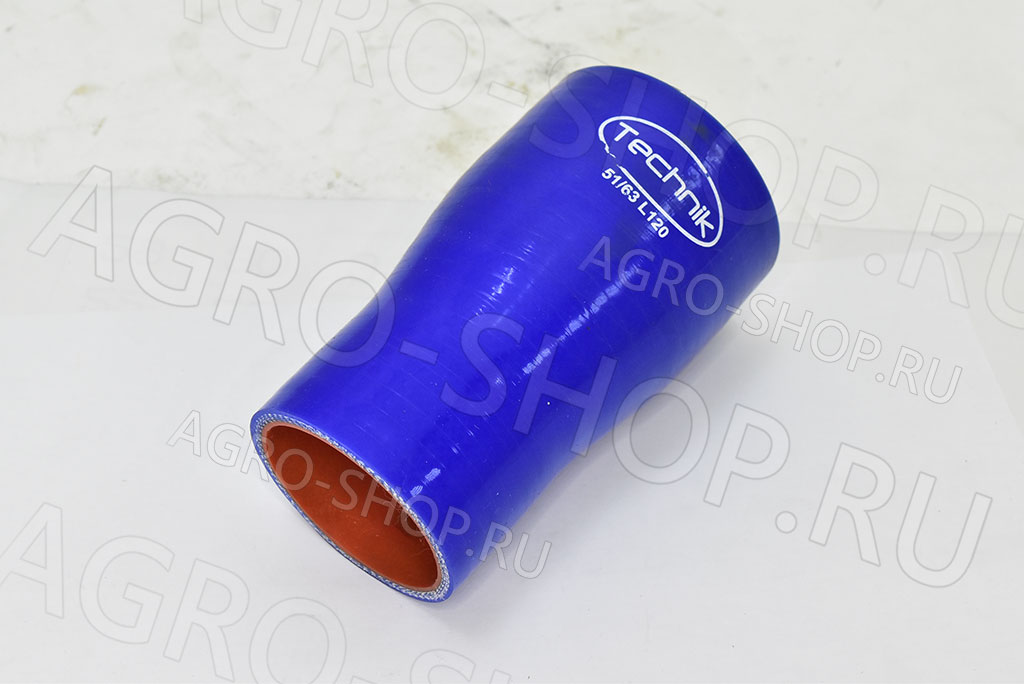 Патрубок 51-63-120 с переходом D(мм)=51*63 L(мм)=120 силикон 