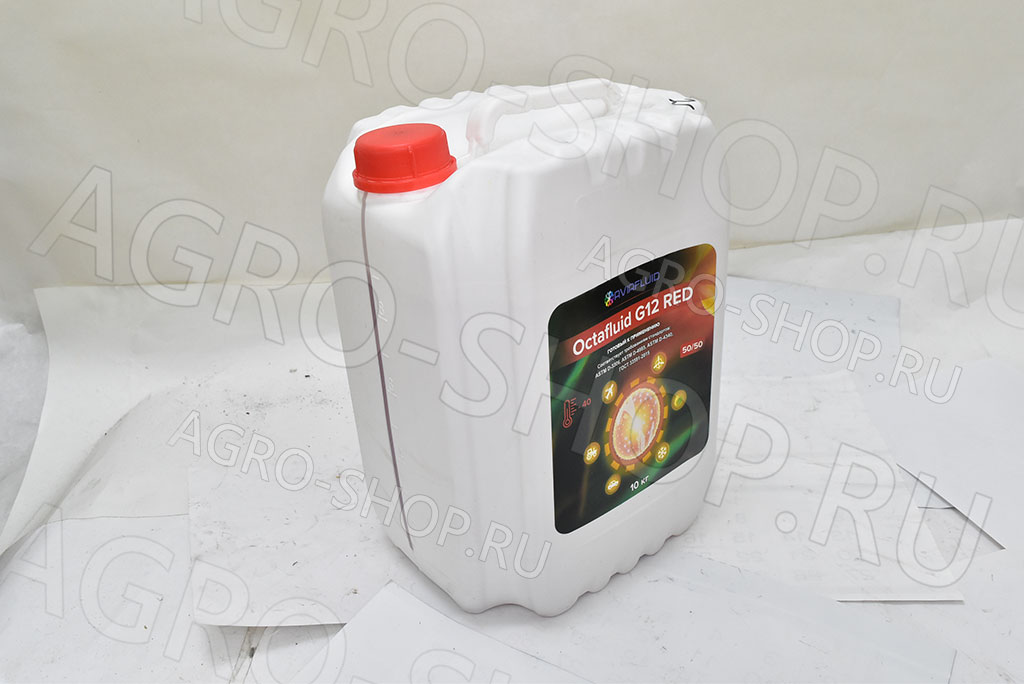 Антифриз Octafluid G12 Red (-40) красный 10кг Авиафлюид