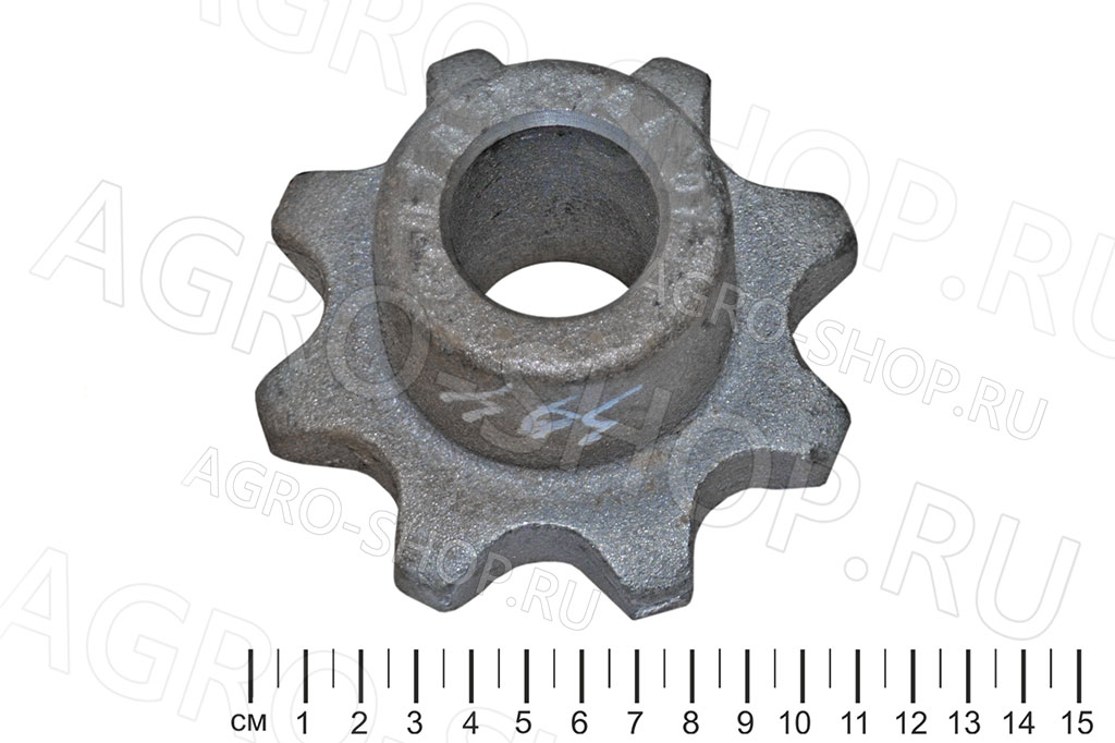 Звездочка ПТВ-1006 ведомая продольного транспортера, под роликовую цепь (t=38; z=8; d=35 мм) КТУ-10 