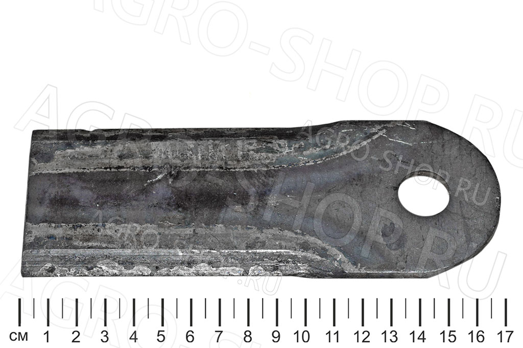 Нож РСМ-10Б.14.62.120 барабана (d=18 мм, t=5 мм, L=170 мм) с наплавкой Дон-1500Б, Вектор 