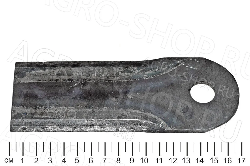 Нож РСМ-10Б.14.62.120 барабана (d=18 мм, t=5 мм, L=170 мм) с наплавкой Дон-1500Б, Вектор 