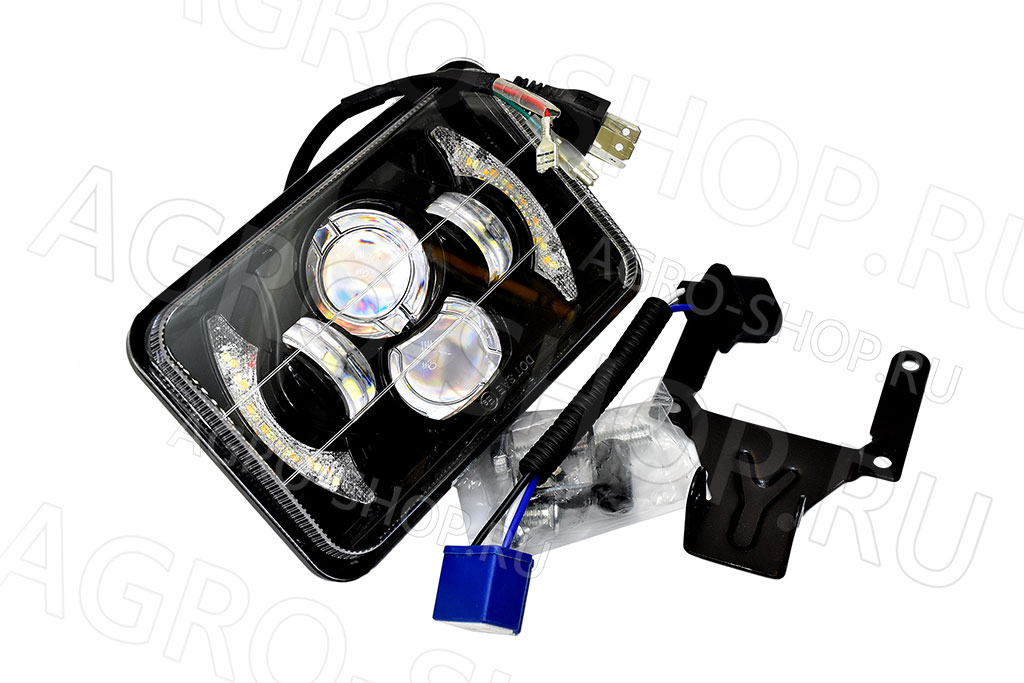 Фара LED FG308-RT-LED АЕ / ФГ023 АЕ ближн+дальн свет, ДХО, поворот (прямоуг) 12В/24В МТЗ АвтоЭлектрика