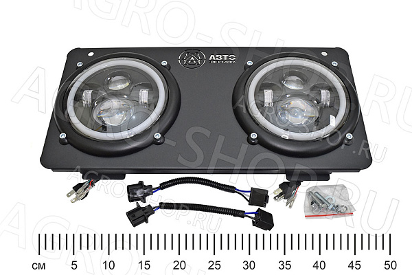 Фара LED FG308-RD-SET-LED круглая (2 фары ближ+дальн+ДХО+повор на рамке) 12В МТЗ АвтоЭлектрика