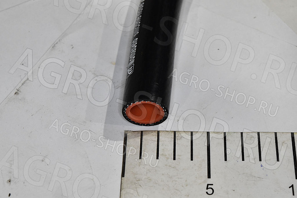 Рукав D(мм)=20  силикон (2 слоя, стенка 5мм, Pmax-1МПа, бухта 25м) ЧЁРНЫЙ/оранжевый 
