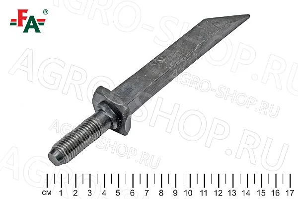 Зуб бороны БЗТ-0430 FeatAgro L=200 мм, М16х2,0 (уп. 60шт.)