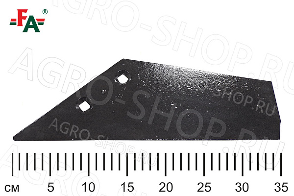 Нож АПК (квадратное отв.) сталь 65Г, 8мм, ТВЧ, термообр, упроч. левый FeatAgro