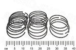 Кольца поршневые СТ-14-03с6К-50-КЧ 2 маслосъемных СМД-14/20 (Стапри) 