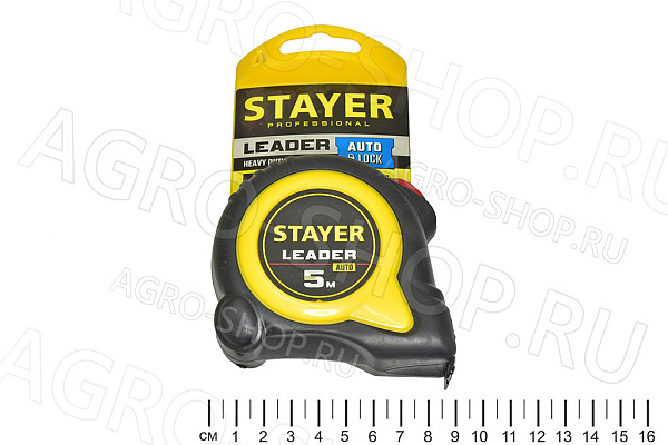 Рулетка  5м/19мм обрезиненная STAYER (3402-05-19_z02)