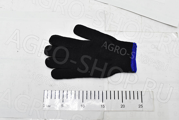 Перчатки ПХВ АГРОЦЕНТР х/б с точечками, черные, класс вязки 7 (10/360) р.9 артикул 3.1211.011