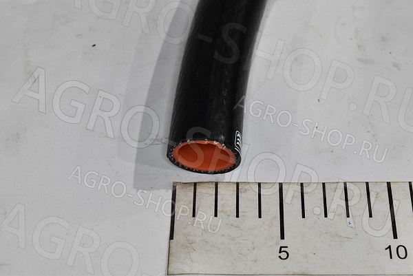 Рукав D(мм)=25  силикон (2 слоя, стенка 5мм, Pmax-1МПа, бухта 25м) ЧЁРНЫЙ/оранжевый 