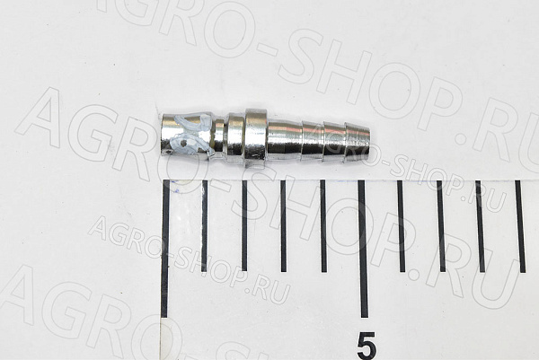 Разъём PCFD08 пневмо быстроразъёмный D(мм)=8  металл "ПАПА" с хвостовиком "елочка"