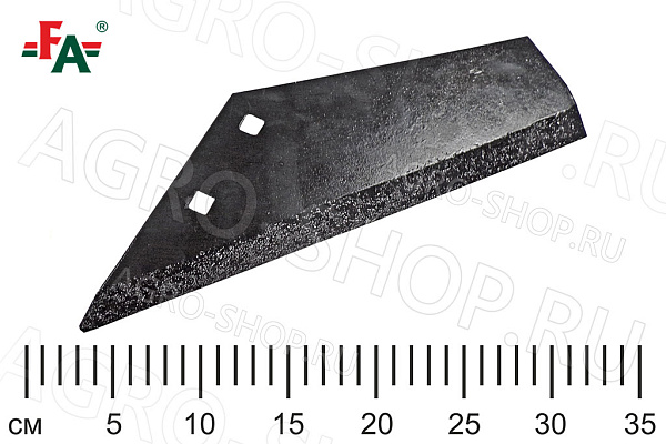 Нож АПК (квадратное отв.) сталь 65Г, 8мм, ТВЧ, термообр, упроч. правый FeatAgro