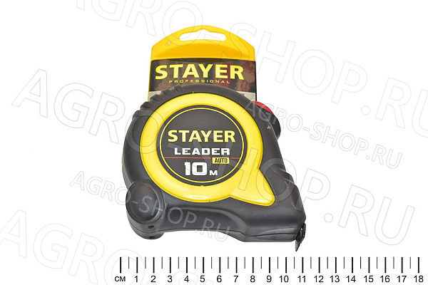 Рулетка  10м/25мм обрезиненная STAYER (3402-10-25)