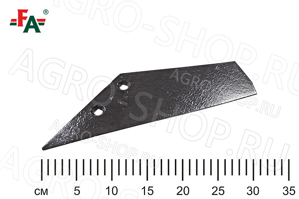 Нож АПК (квадратное отв.) сталь 65Г, 8мм, ТВЧ, термообр, упроч. левый FeatAgro