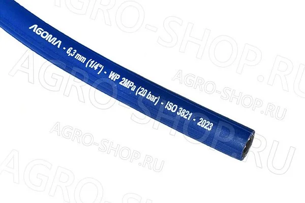 Рукав GOX 6.3x3 P=20bar кислород резина AGOMA