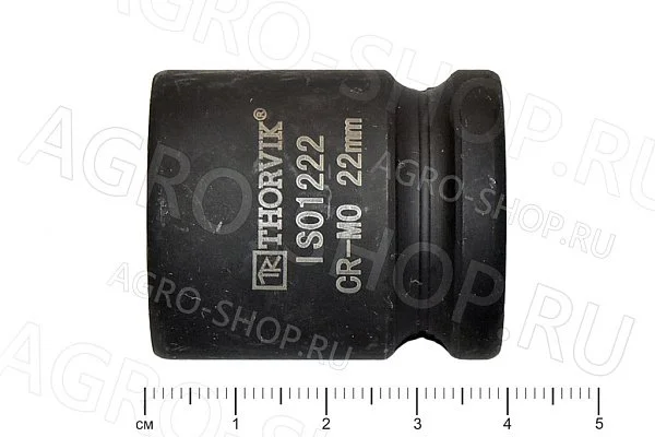 Головка торцевая 22мм 1/2" ударная Thorvik (IS01222)
