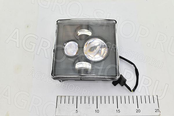 Фара MPE8710.10.00LED #216 квадратн. (линз., с рассеивателем из минерал. стекла) 12В МТЗ Master Part