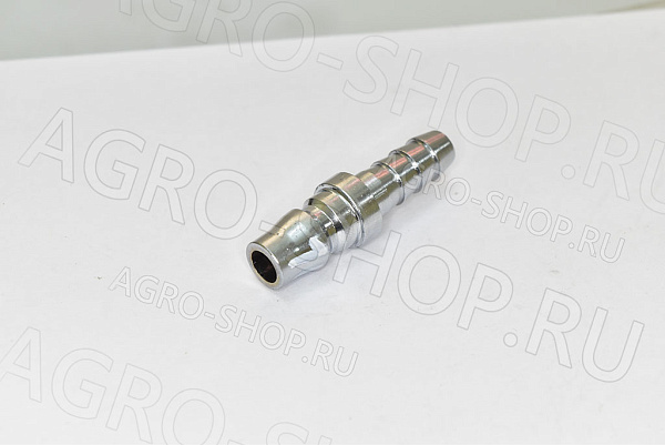 Разъём PCFD08 пневмо быстроразъёмный D(мм)=8  металл "ПАПА" с хвостовиком "елочка"