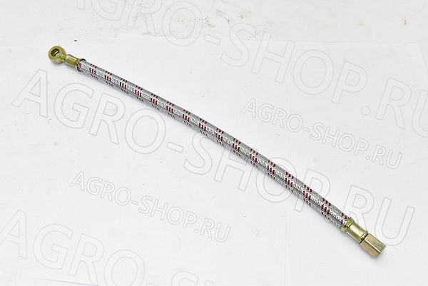Маслопровод 240-3509150-2 компрессора L=410мм мет. оплетка Д-245/260 (Master Part)