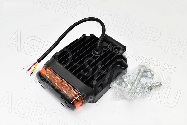 Фара LED АЕ20S-16LED-РС-WR (STR-3AE) с маяком квадр, расс. свет (130х30х100), 20W, 16 диод 12В/24В  АвтоЭлектрика