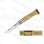 Нож Opinel №6, нержавеющая сталь, дубовая рукоять в картонной коробке, 002024
