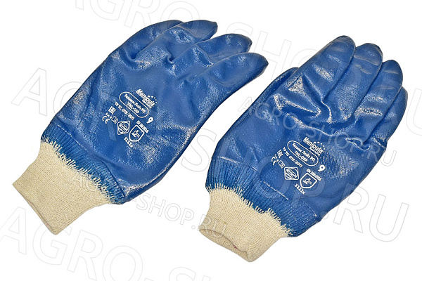 Перчатки ТЕХНИК ЛАЙТ РП (TNL-05Р/MG-222) резинка, полный облив, синий (12/120) р.9 Пер 671