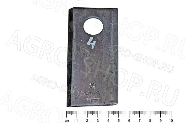 Нож 950008903 правый 102х48х4 D-19 мм. (Оригинал) ROTO 215-255 SIP