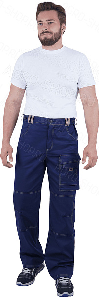 Брюки ДИДЖИТАЛ НЬЮ, т/синий-бежевый (120-124, 170-176)