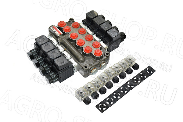 Гидрораспределитель MB-3/4S3/28ES3/G-3/V3-12VDC 45 л. 4 секции электроупор 12V Е-403 Мещера 