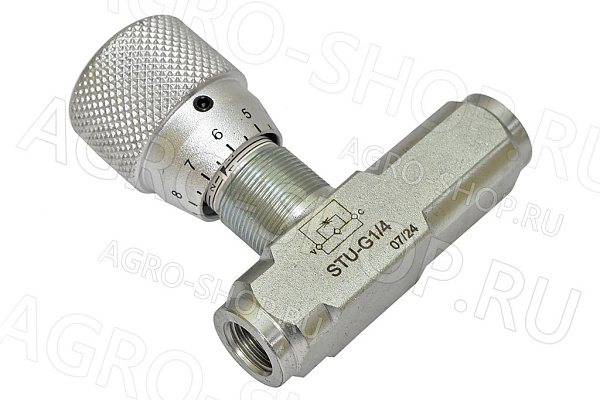 Регулятор потока (дроссель) STU-G1/4 с клапаном одностороннего действия (1/4) 