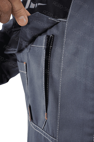 Куртка ПЕРФЕКТ, серый-черный (96-100, 170-176)