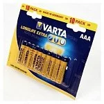 Батарейка VARTA Longlife Extra LR03 BL-10 упаковка 10 шт. (4103)
