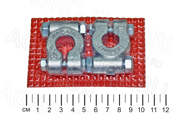 Клеммы АКБ грузовые (болт М8 боковое крепление 2 шт) (52244/52247) 
