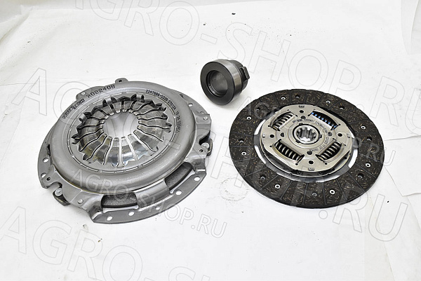 Комплект сцепления 4061.3906605 / W00240Е корзина лепестковая + ведомый + муфта ЗМЗ-402,405,406 KRAFT TECH