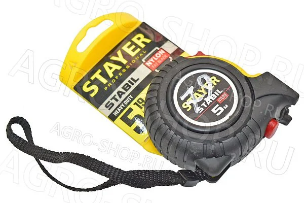 Рулетка  5м/19мм обрезиненная STAYER (34131-05_z02)
