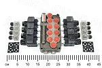 Гидрораспределитель MB-3/4S3/28ES3/G-3/V3-12VDC 45 л. 4 секции электроупор 12V Е-403 Мещера 