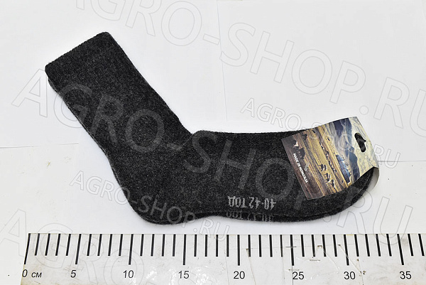 Носки ЧЕРНЫЙ из монгольской шерсти 01152 р.40-42 