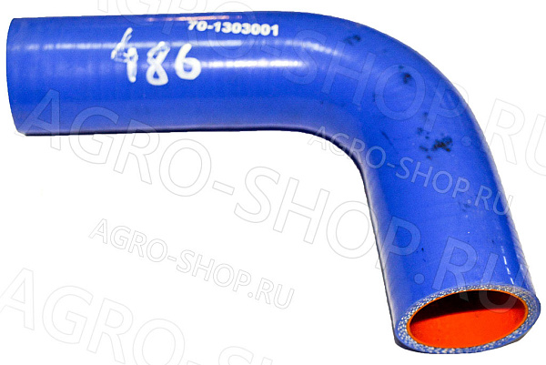 Патрубок 70-1303001-Б2 радиатора D(мм)=38 L(мм)=256 силикон (угол 115гр.) верхний МТЗ-80/82