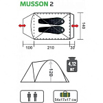 Палатка MUSSON-2 (HS-2366-2 GO) Helios