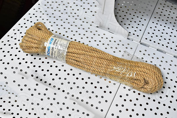 Веревка джутовая d=6мм, 20м 