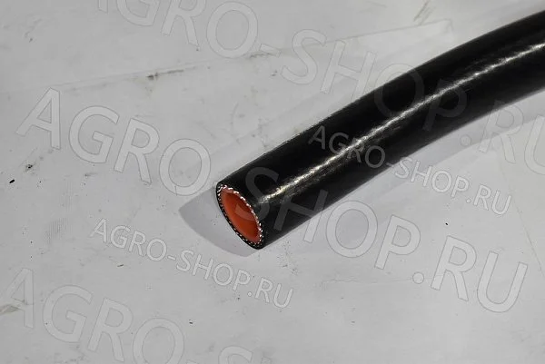 Рукав D(мм)=20  силикон (2 слоя, стенка 5мм, Pmax-1МПа, бухта 25м) ЧЁРНЫЙ/оранжевый 