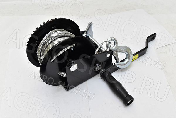 Лебёдка ручная барабанная тяговая (0,9т, трос 8м) STAYER (43112-0,9)