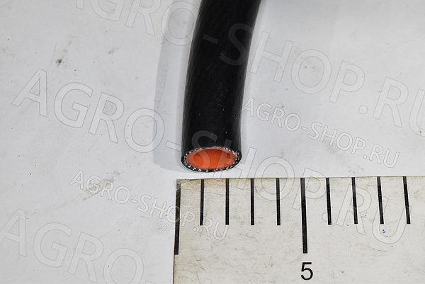 Рукав D(мм)=16  силикон (2 слоя, стенка 5мм, Pmax-1МПа, бухта 20м) ЧЁРНЫЙ/оранжевый 
