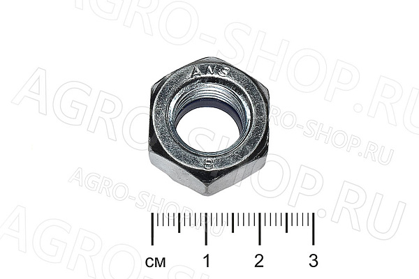 Гайка 14 шестигранная головка со стопорным кольцом стандартный Шаг 2,0 ГОСТ 985 кл.пр. 6,0 РФ