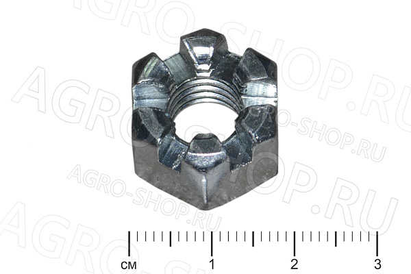 Гайка 10 шестигранная корончатая под шплинт стандартный Шаг 1,5 ГОСТ 5918-73 кл.пр. 6,0