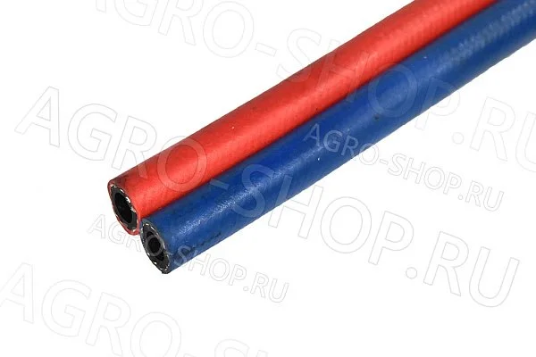 Рукав сдвоенный 6мм+6мм, P=20bar ацетилен+кислород резина AGOMA