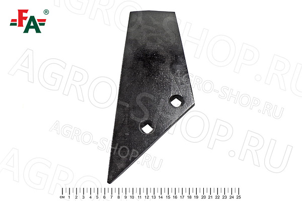 Нож АПК (квадратное отв.) сталь 65Г, 8мм, ТВЧ, термообр, упроч. правый FeatAgro