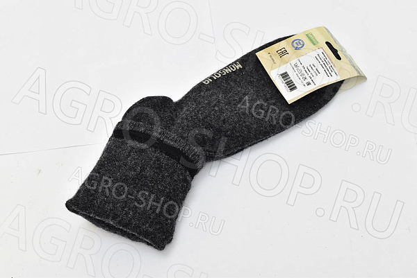 Носки ЧЕРНЫЙ из монгольской шерсти 01152 р.43-45 