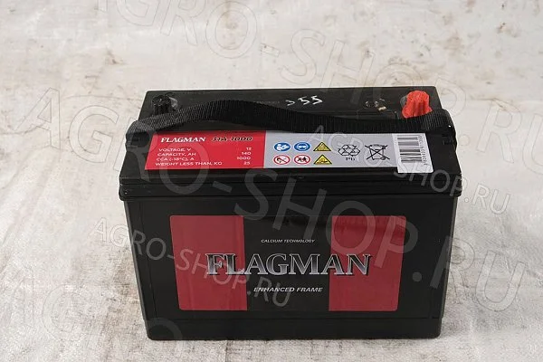 Аккумулятор 140 FLAGMAN 1000А универсальная клемма конус (стандарт) (31A-1100) 