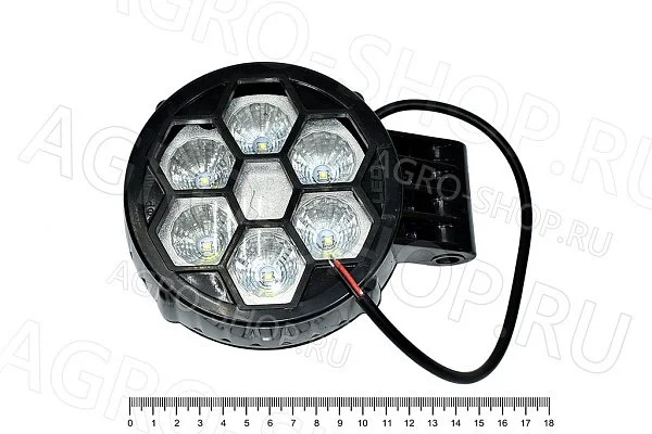 Фара LED ФР-200 круглая, 30W, 6 диодов 12В/24В  WASSA
